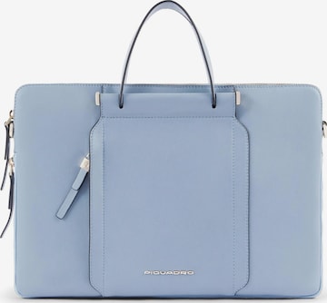 Piquadro Laptoptas in Blauw: voorkant