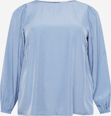 KAFFE CURVE Blouse 'Catja' in Blue: front