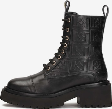 Kazar - Botines con cordones en negro: frente