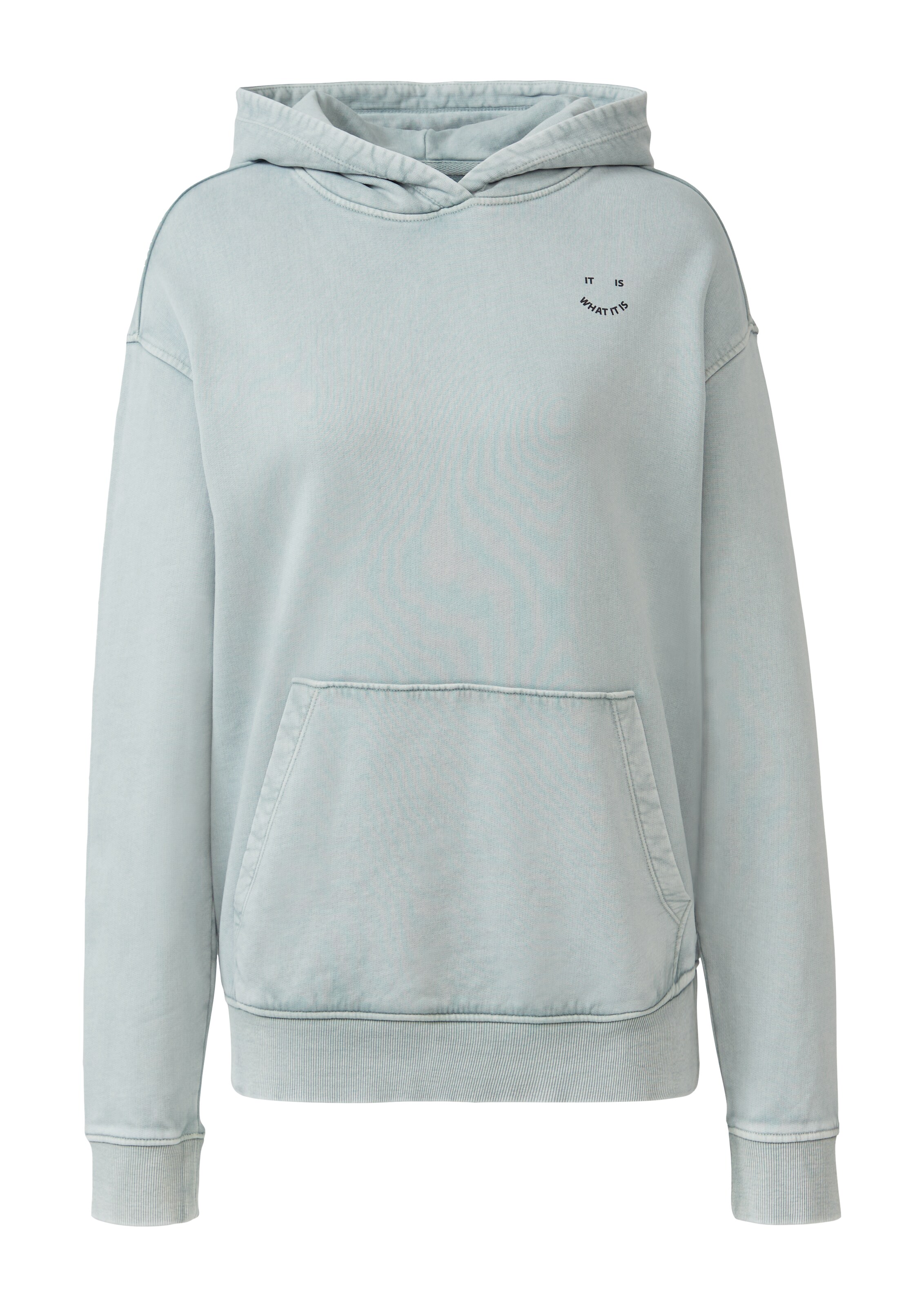 QS Sweatshirt in Groen: voorkant