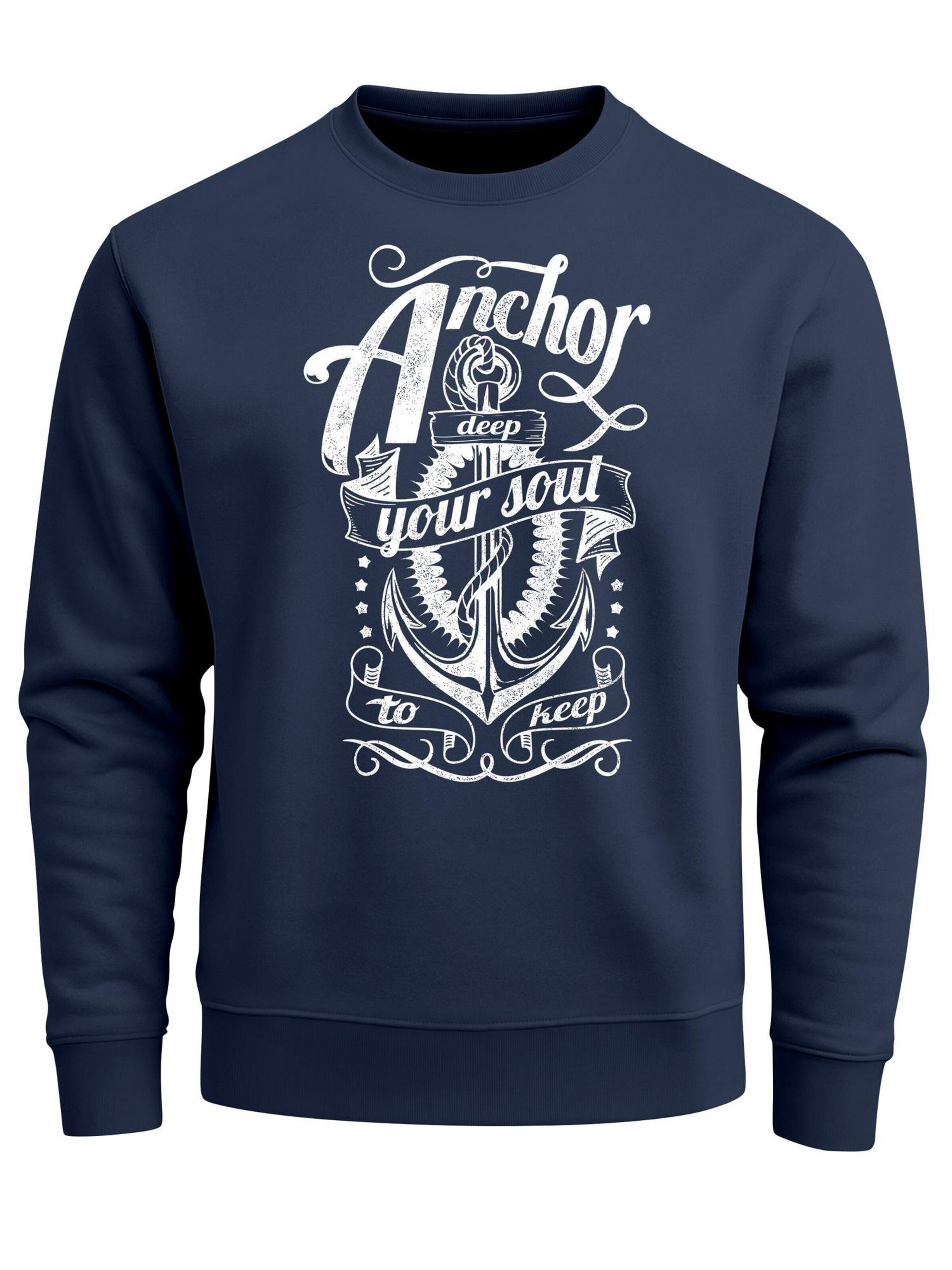 Neverless Sweatshirt 'Anker Soul' in Blue: front