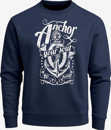Neverless Sweatshirt 'Anker Soul' in Blue: front