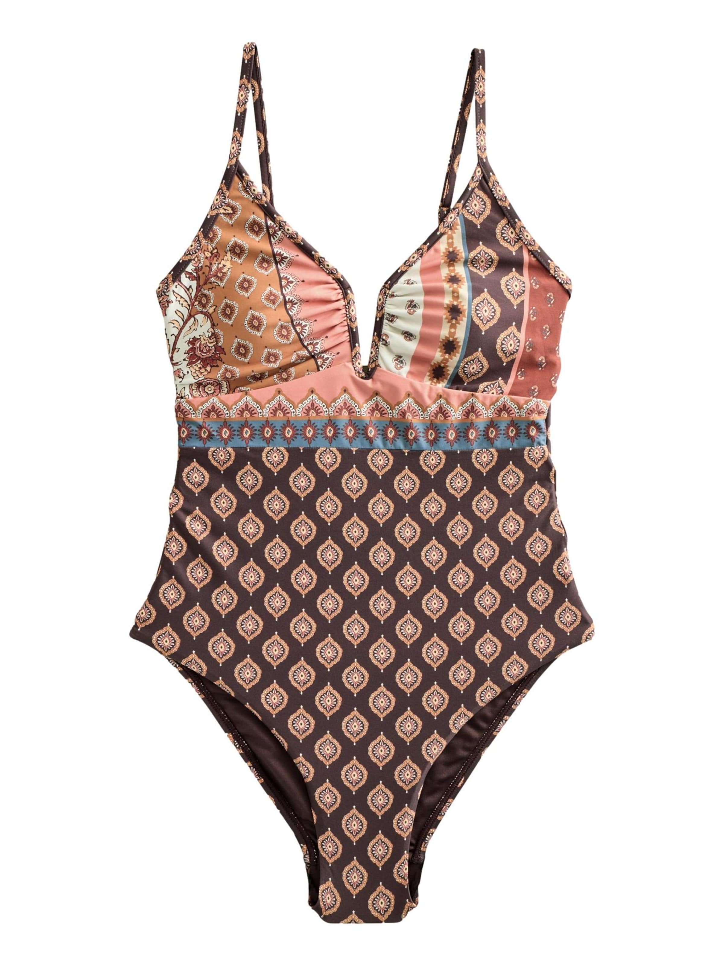 Next Peldkostīms, krāsa - opālisks / kastaņbrūns / šokolādes krāsas / kapučino, Preces skats