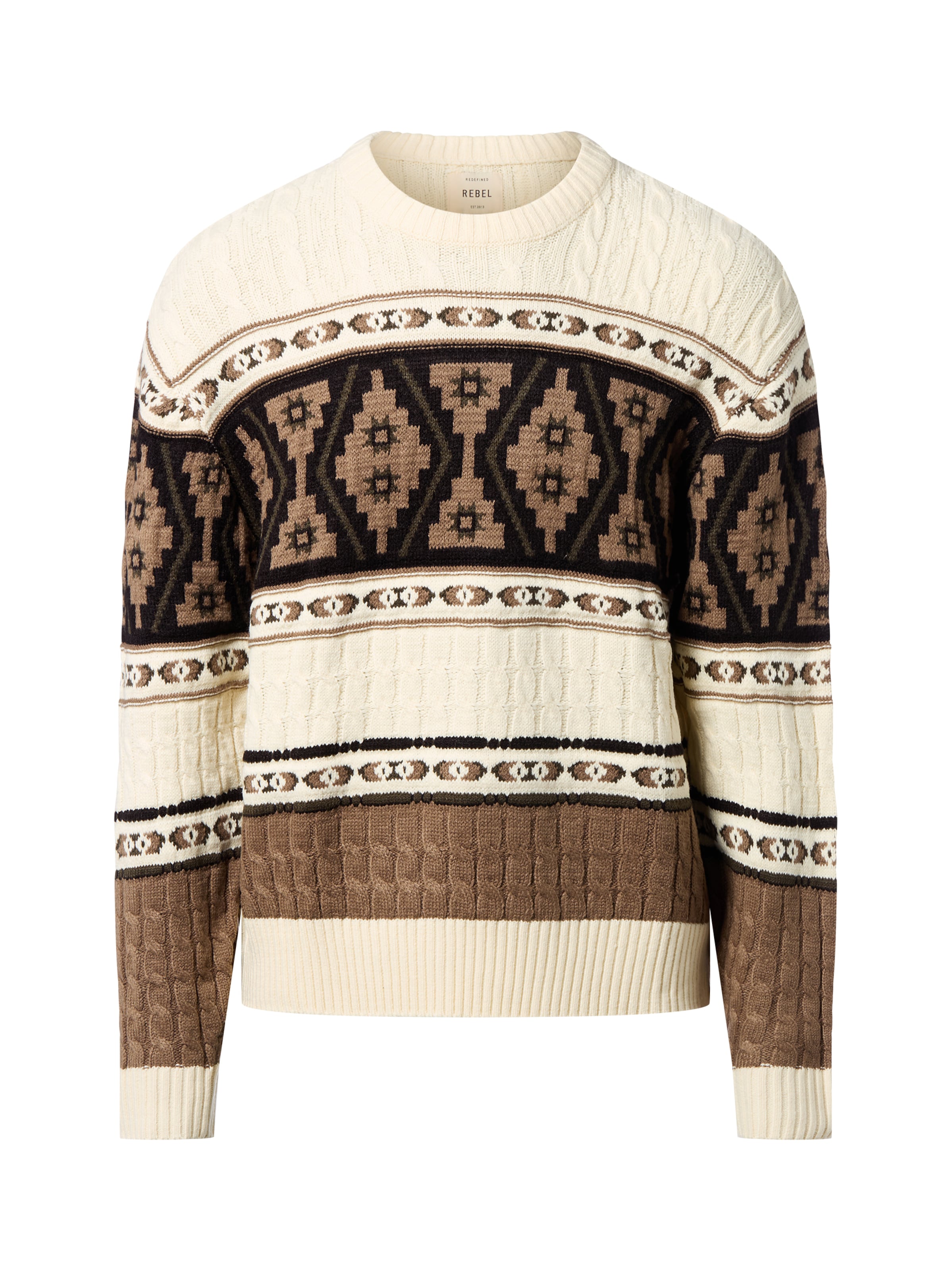 Redefined Rebel Пуловер 'Henson' в бежово: отпред