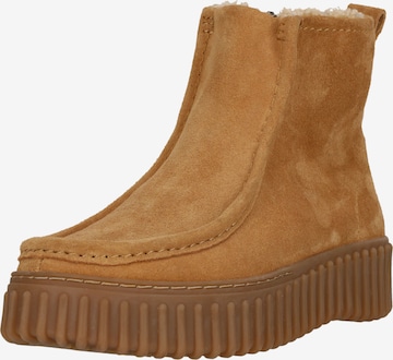 CLARKS Boots 'Torhill Cozy' in Braun: Vorderseite