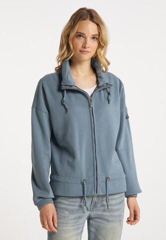 DreiMaster Vintage Zip-Up Hoodie in Blue: front