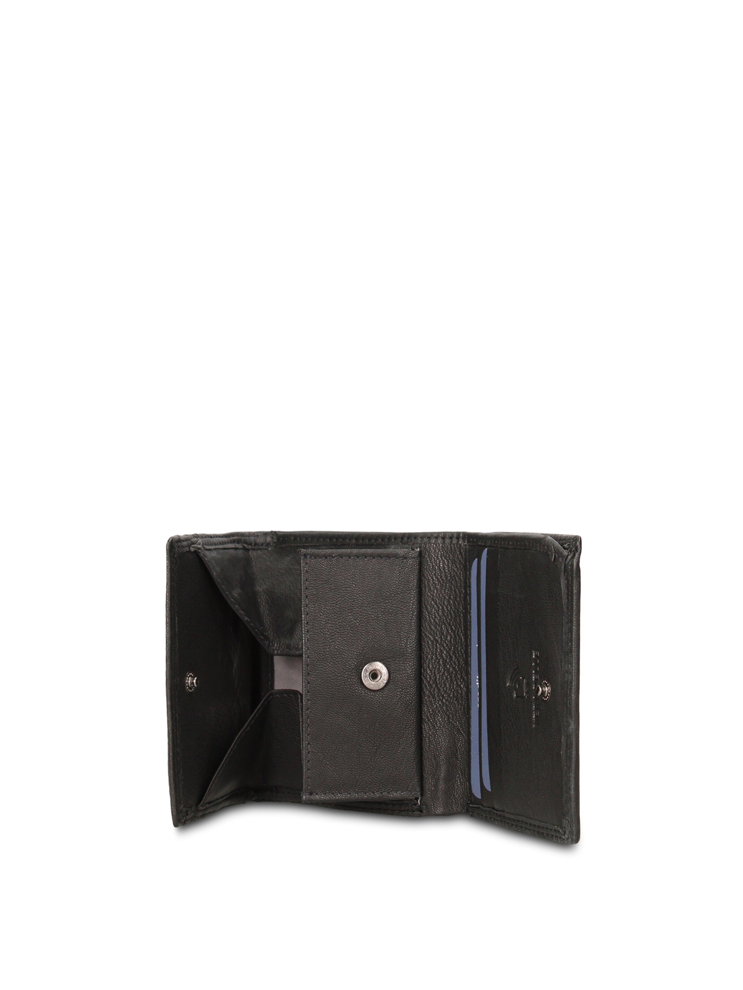 Portamonete 'Portafoglio uomo vera pelle con bottone pressione - Coveri' di Coveri Collection in nero