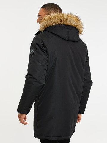 Threadbare Winterjacke 'Clarkston' in Schwarz