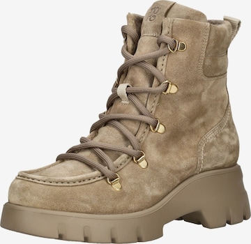 Paul Green Schnürstiefelette in Beige: Vorderseite