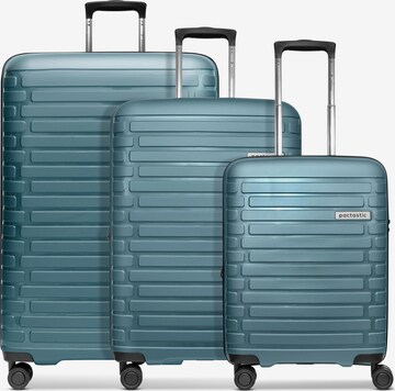 Pactastic Suitcase Set in Blue: front