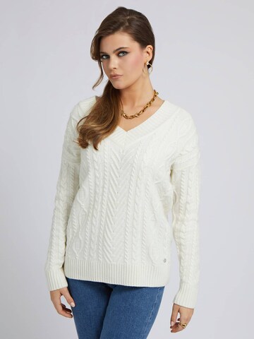 GUESS Pullover in Weiß: Vorderseite
