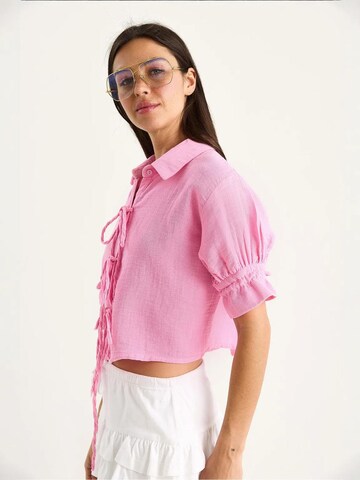 Camicia da donna di Bianco Lucci in rosa