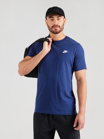 Nike Sportswear Средняя посадка Футболка 'Club' в Синий: спереди