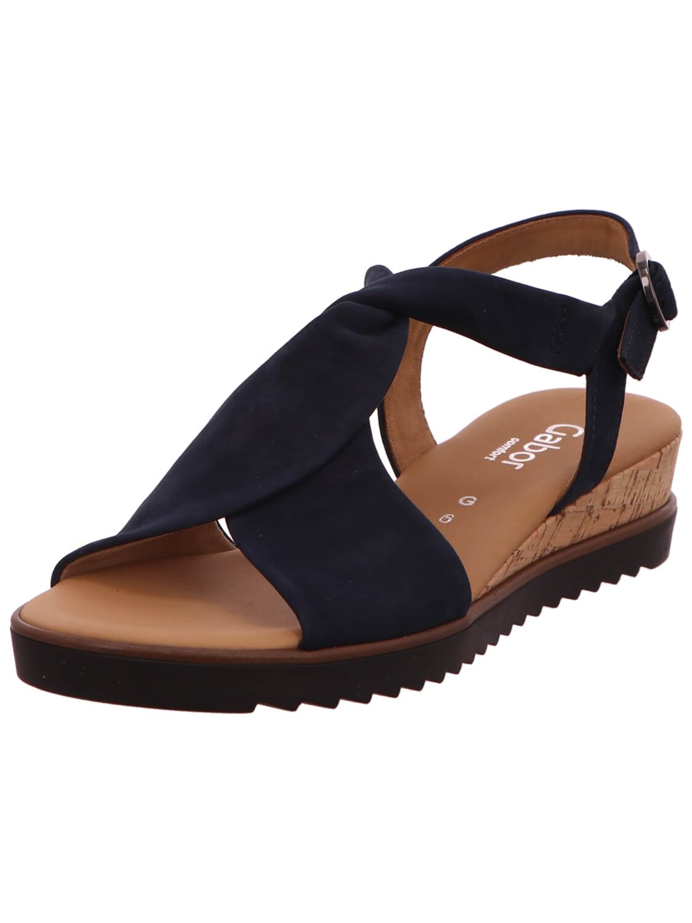 Sandalo 'Sandalette Damen 62.751.86 Rauleder in blau' di GABOR in blu: frontale