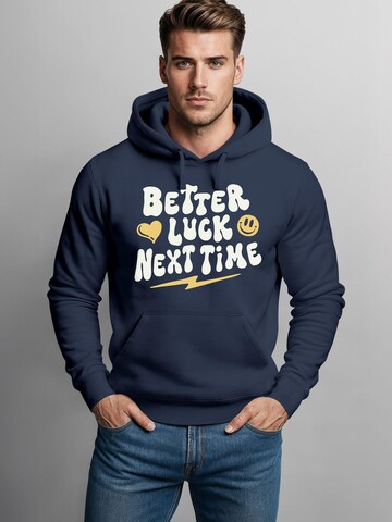 Neverless Sweatshirt 'better luck next time' in Blue