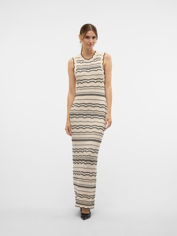 VERO MODA Knit dress in Beige: front