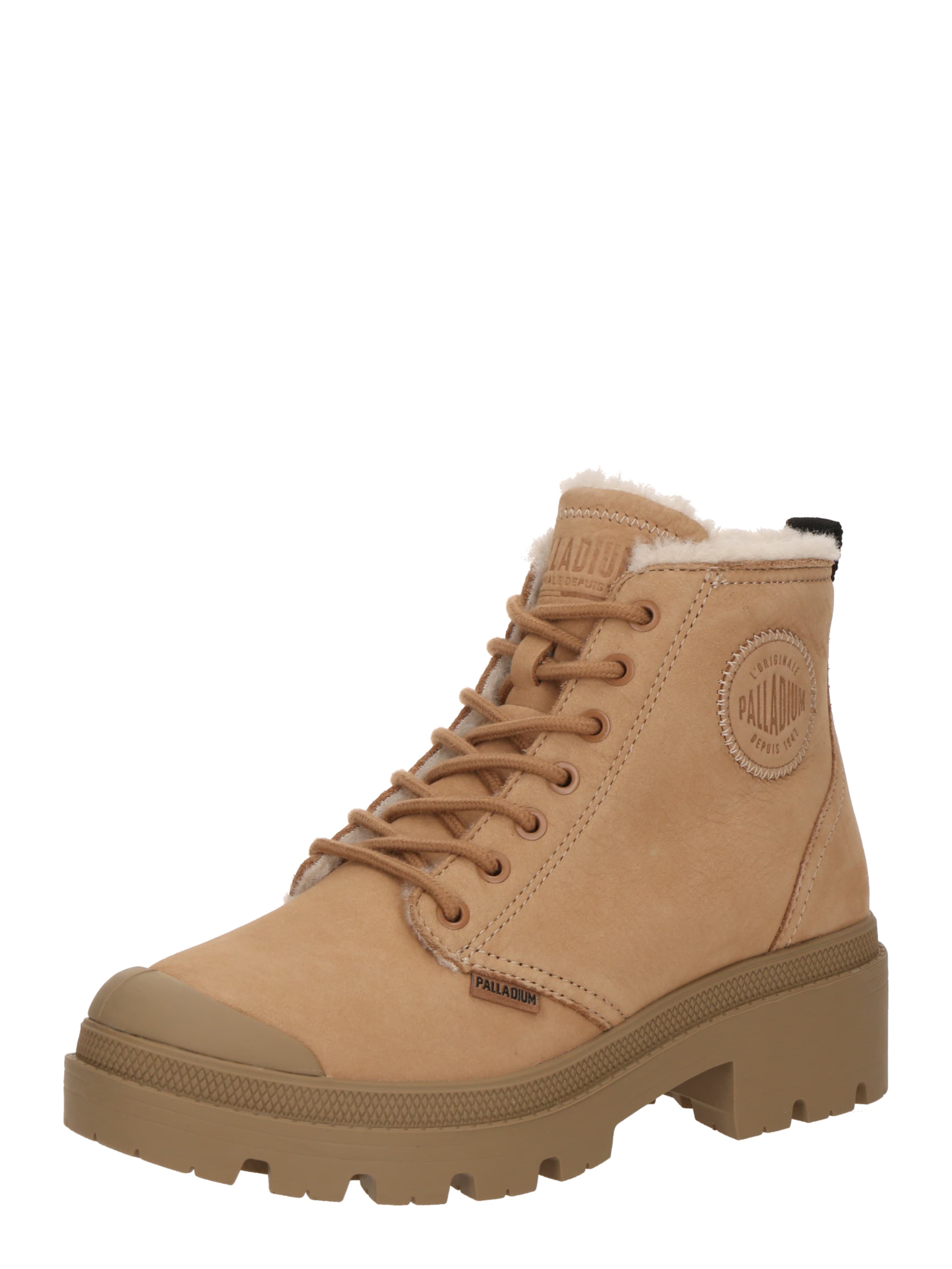 Palladium Μποτάκι με κορδόνια '98867' σε μπεζ: μπροστά