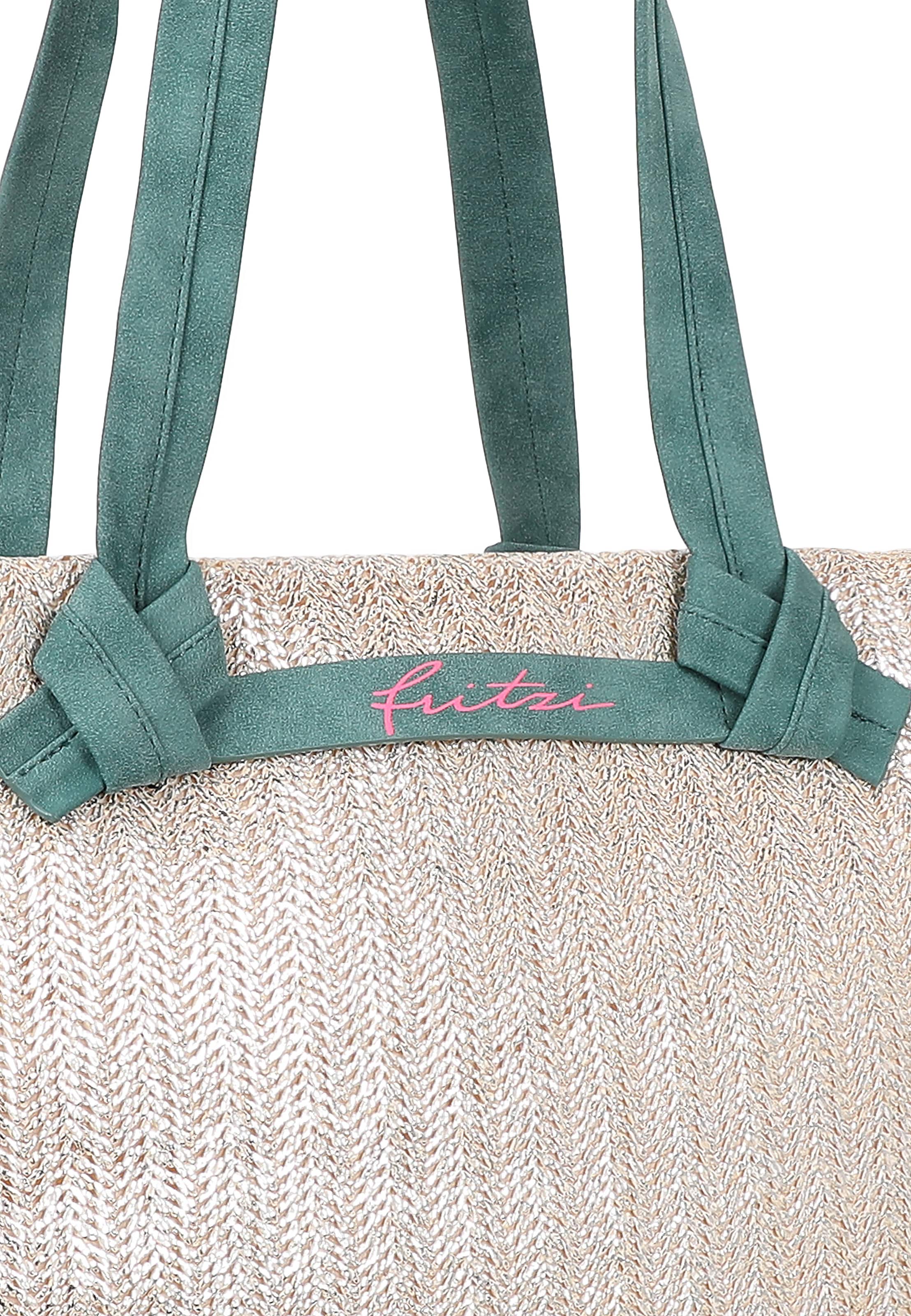 Fritzi aus Preußen Shopper 'Limited Painted Straw' in Zilver