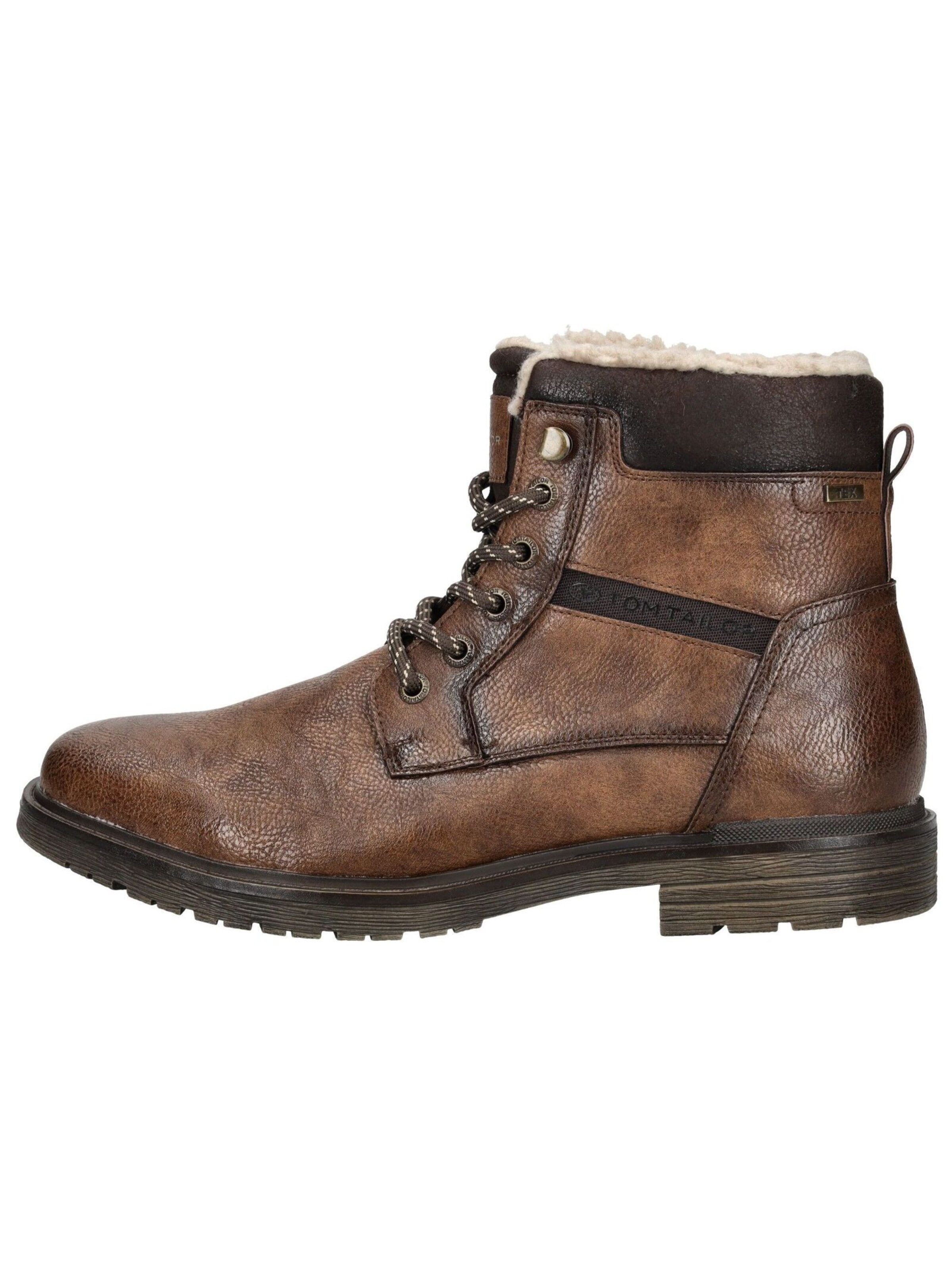 TOM TAILOR Lace-Up Boots in Brown