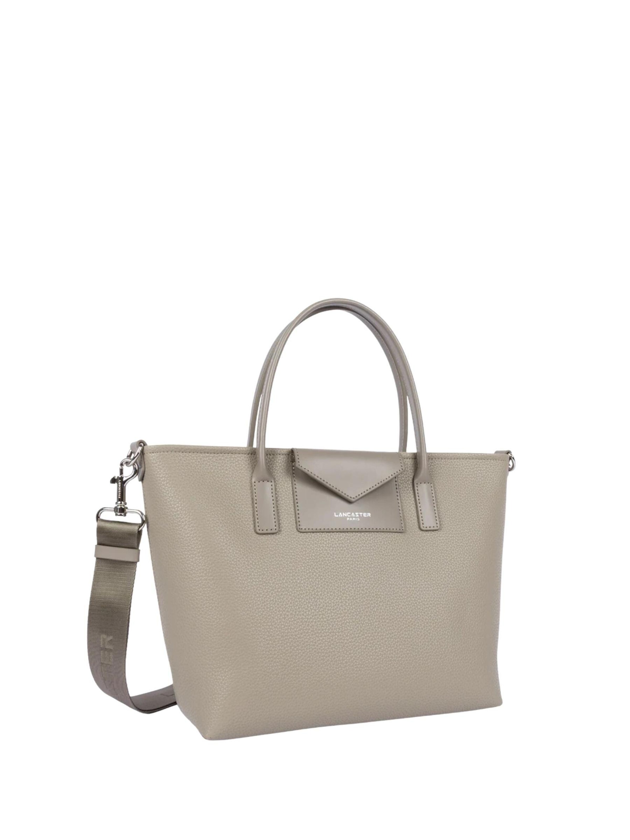 Cabas 'Cabas Maya Double 517-102 Galet Foncé' LANCASTER Paris en gris