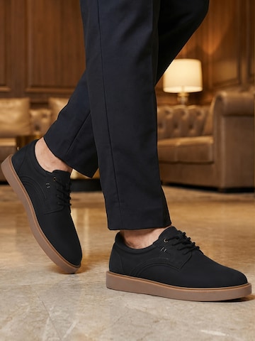 ALLTHEMEN Lace-Up Shoes 'Leicht' in Black