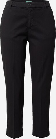 UNITED COLORS OF BENETTON Slim fit Pleated Pants in Black: front