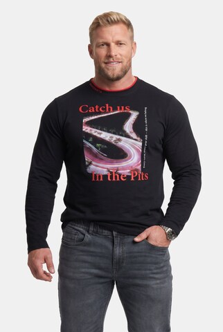 Men Plus T-Shirt in Schwarz: Vorderseite