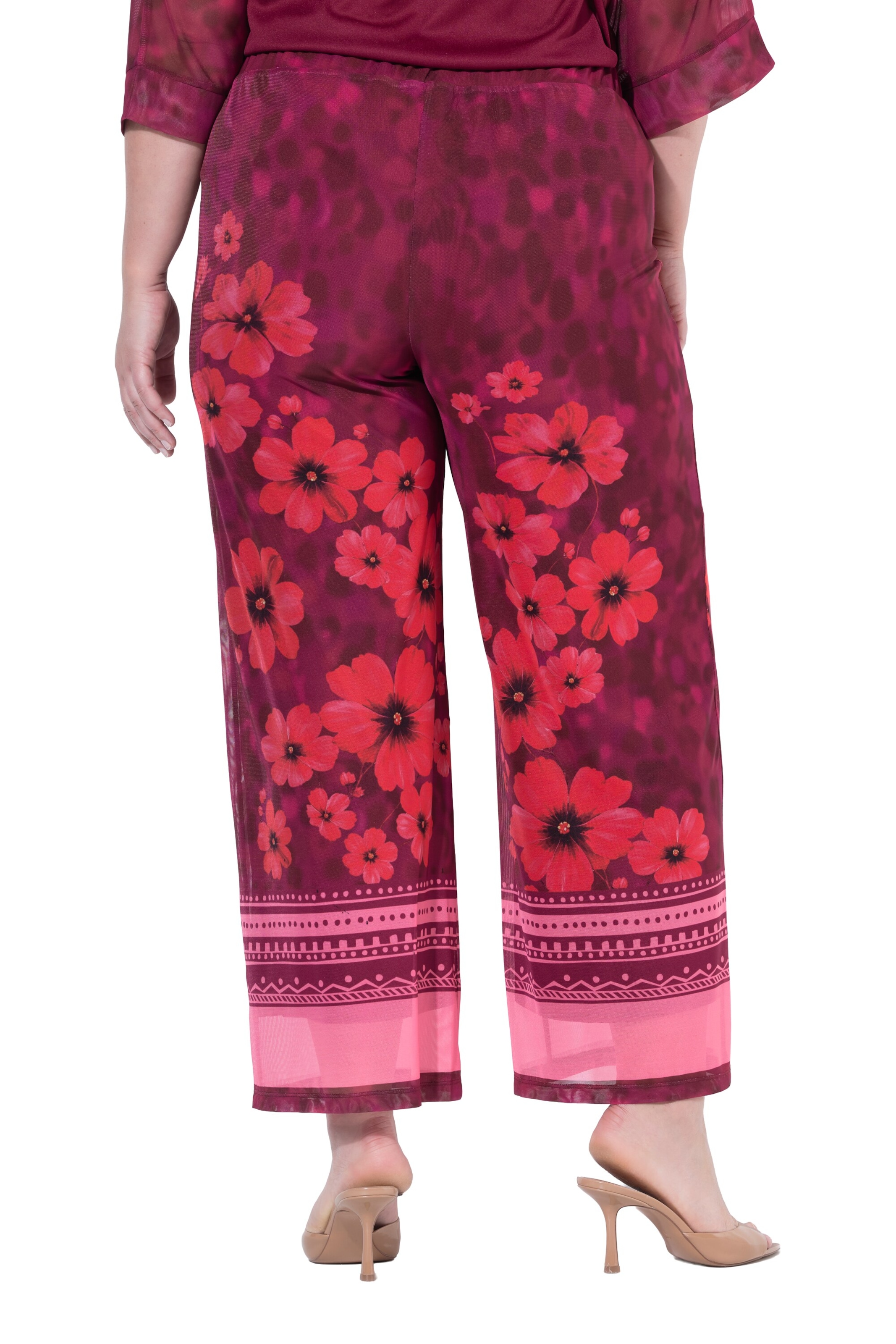 MIAMODA Loose fit Trousers in Red