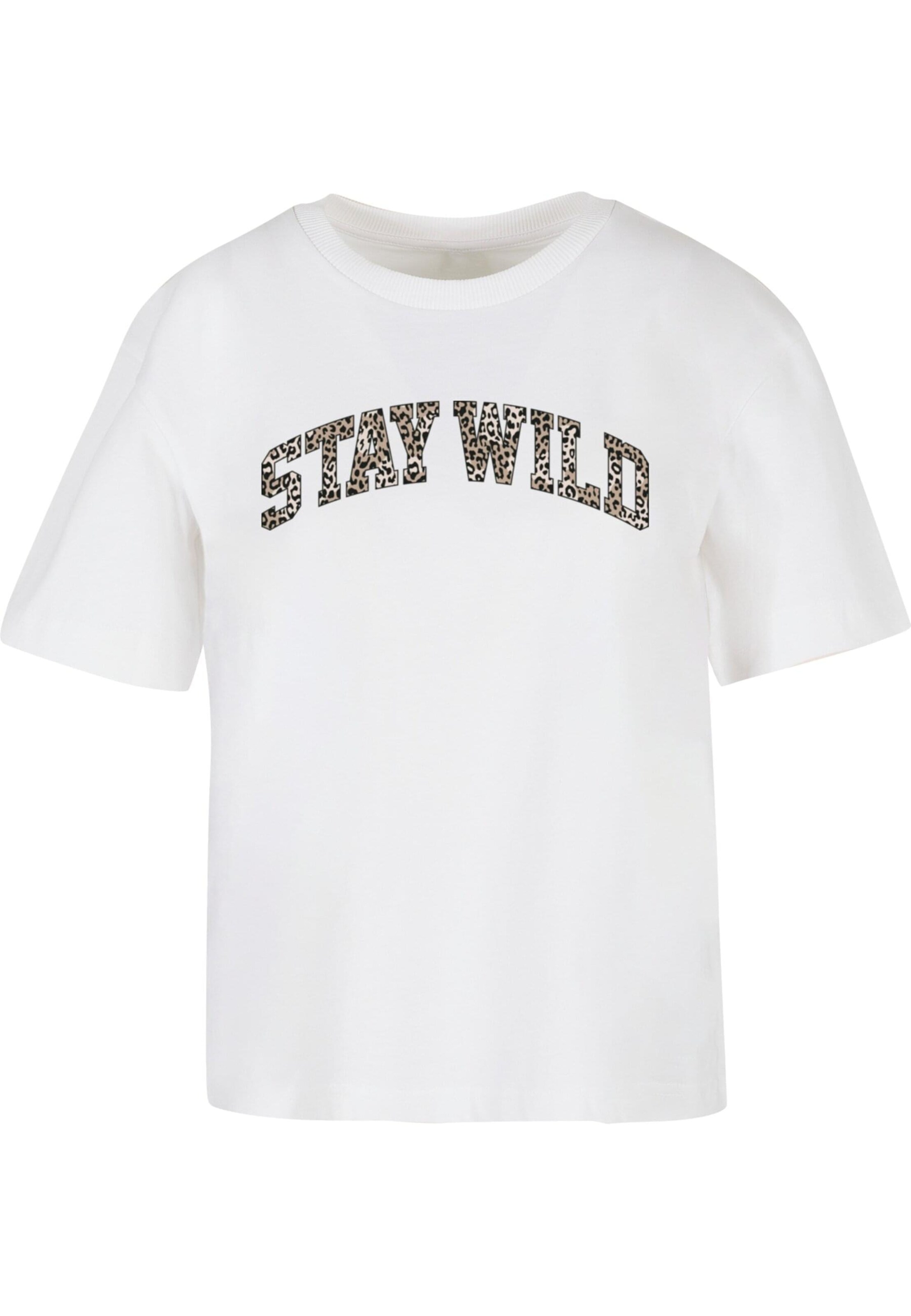 Miss Tee Shirt 'Stay Wild' in White: front