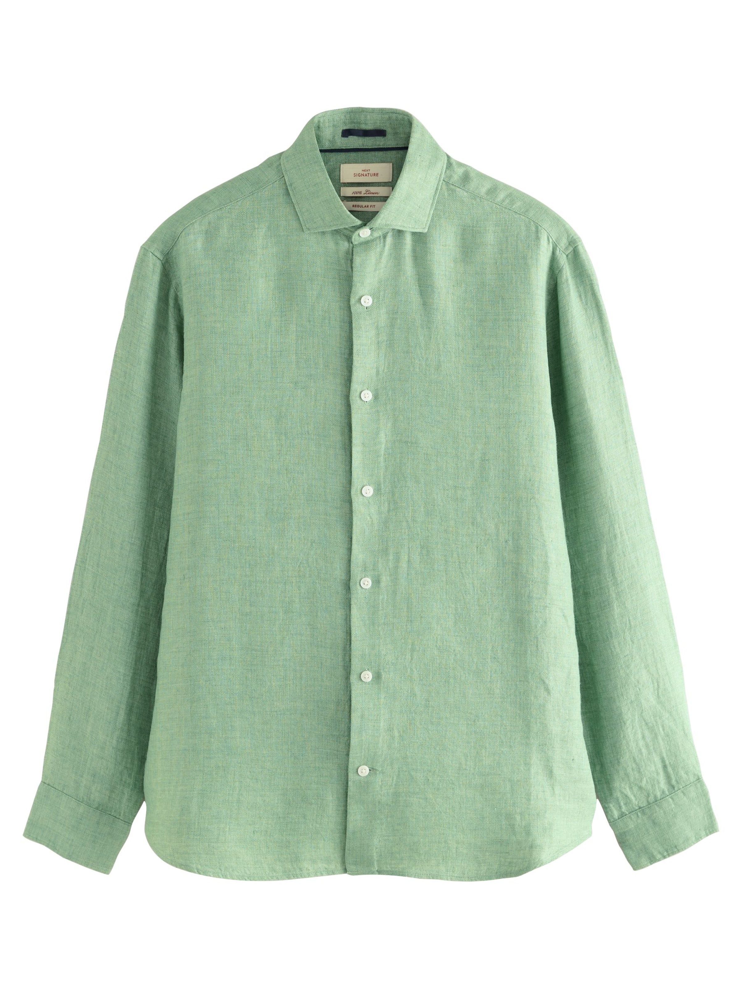 Next Regular fit Overhemd in Groen: voorkant