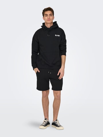 Only & Sons Sweatshirt 'Fritz' in Schwarz