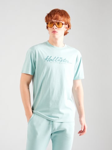 T-Shirt 'TECH' HOLLISTER en bleu : devant