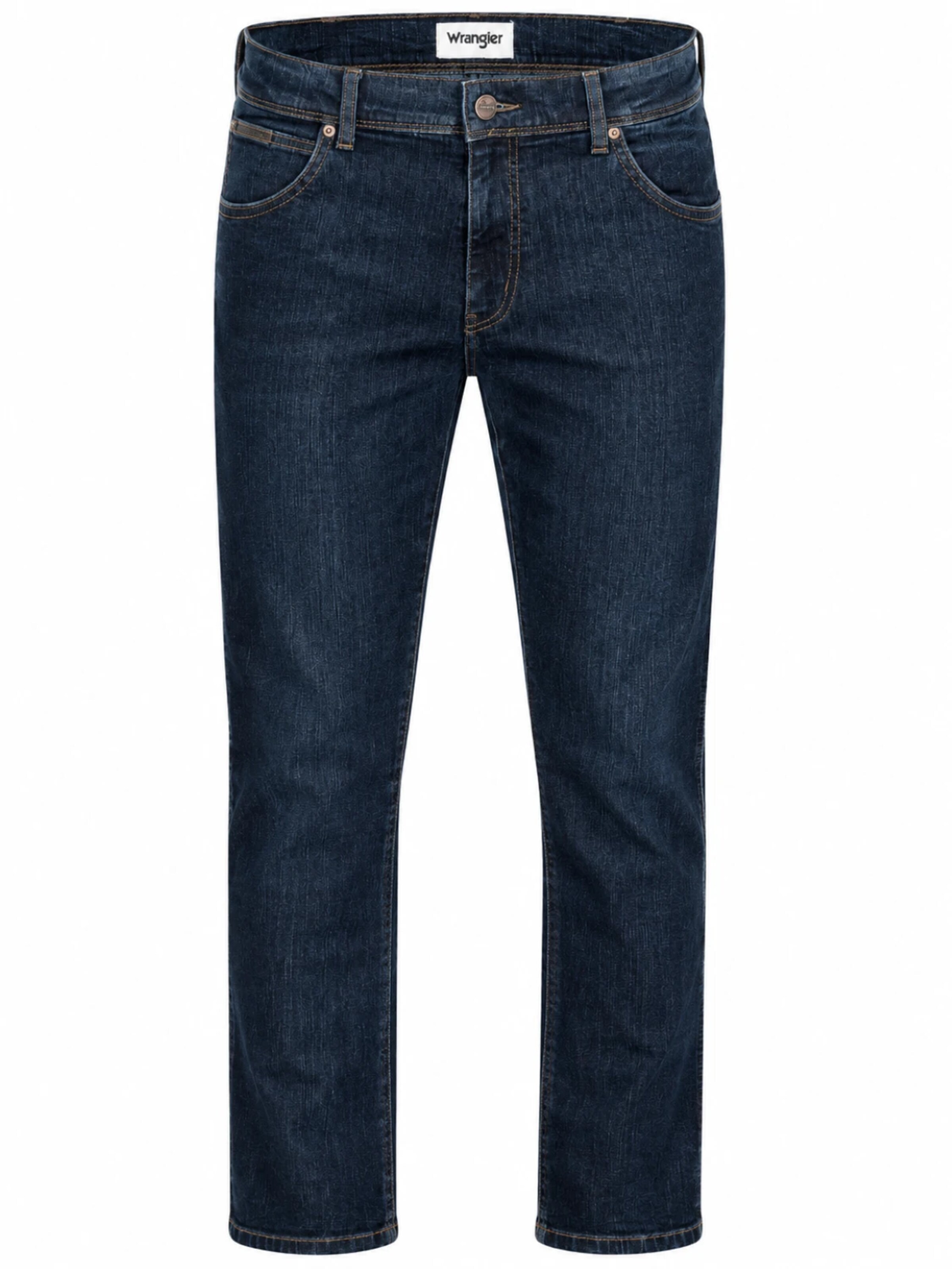 regular Jeans 'Wrangler Texas Herren-Stretchjeans Regular Fit Authentic Straight W12175001 Blue Black' di WRANGLER in blu: frontale