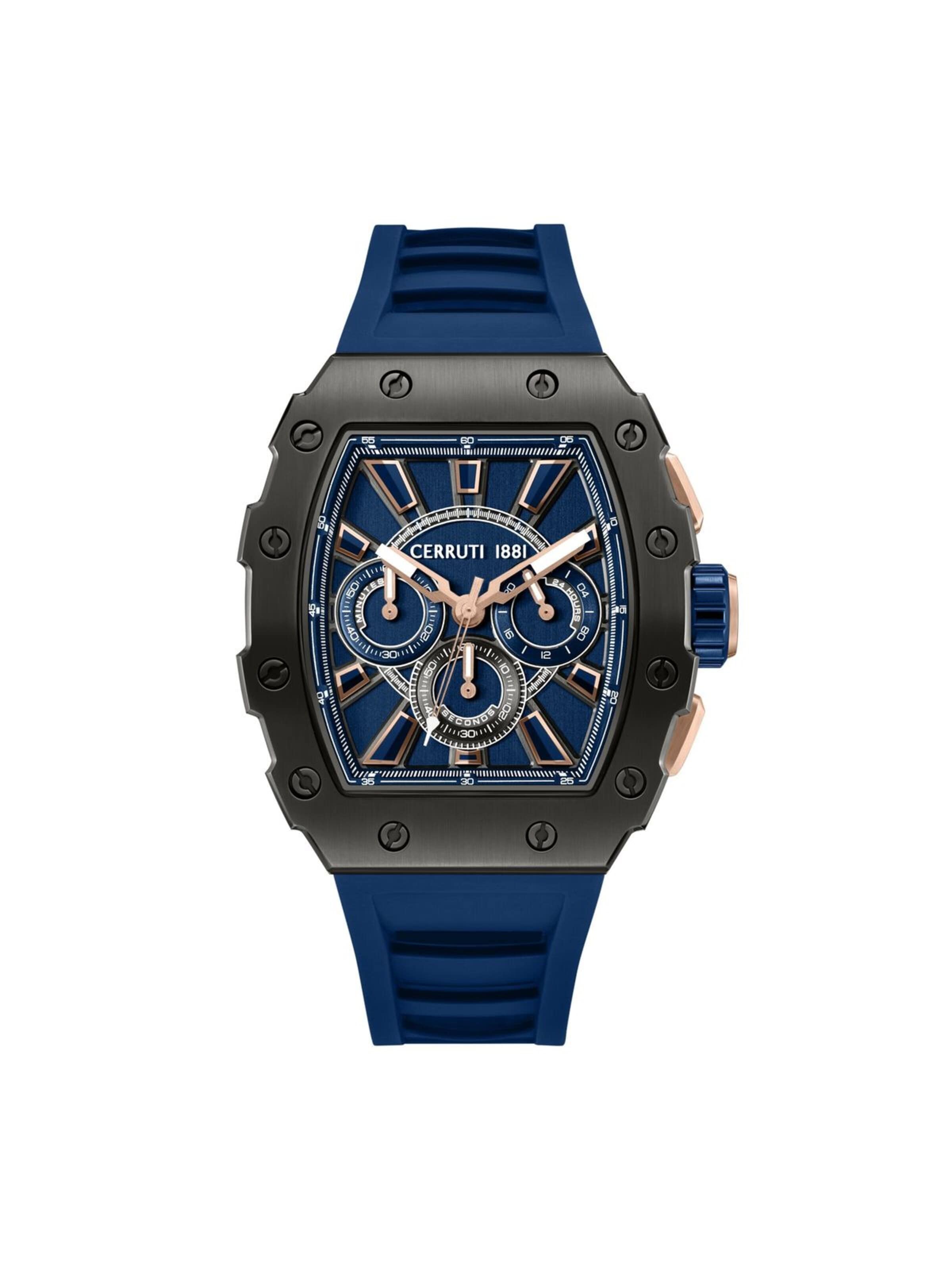 Montre à affichage analogique CERRUTI 1881 en bleu : devant