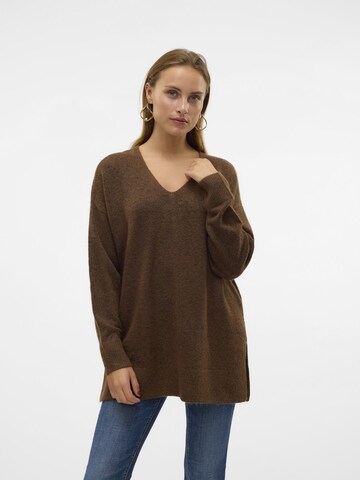 Pull-over 'VMFiluca' VERO MODA en marron : devant