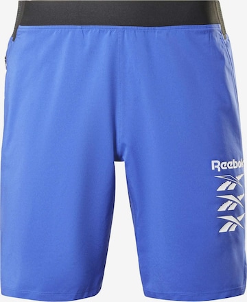 Pantalon de sport Reebok en bleu : devant