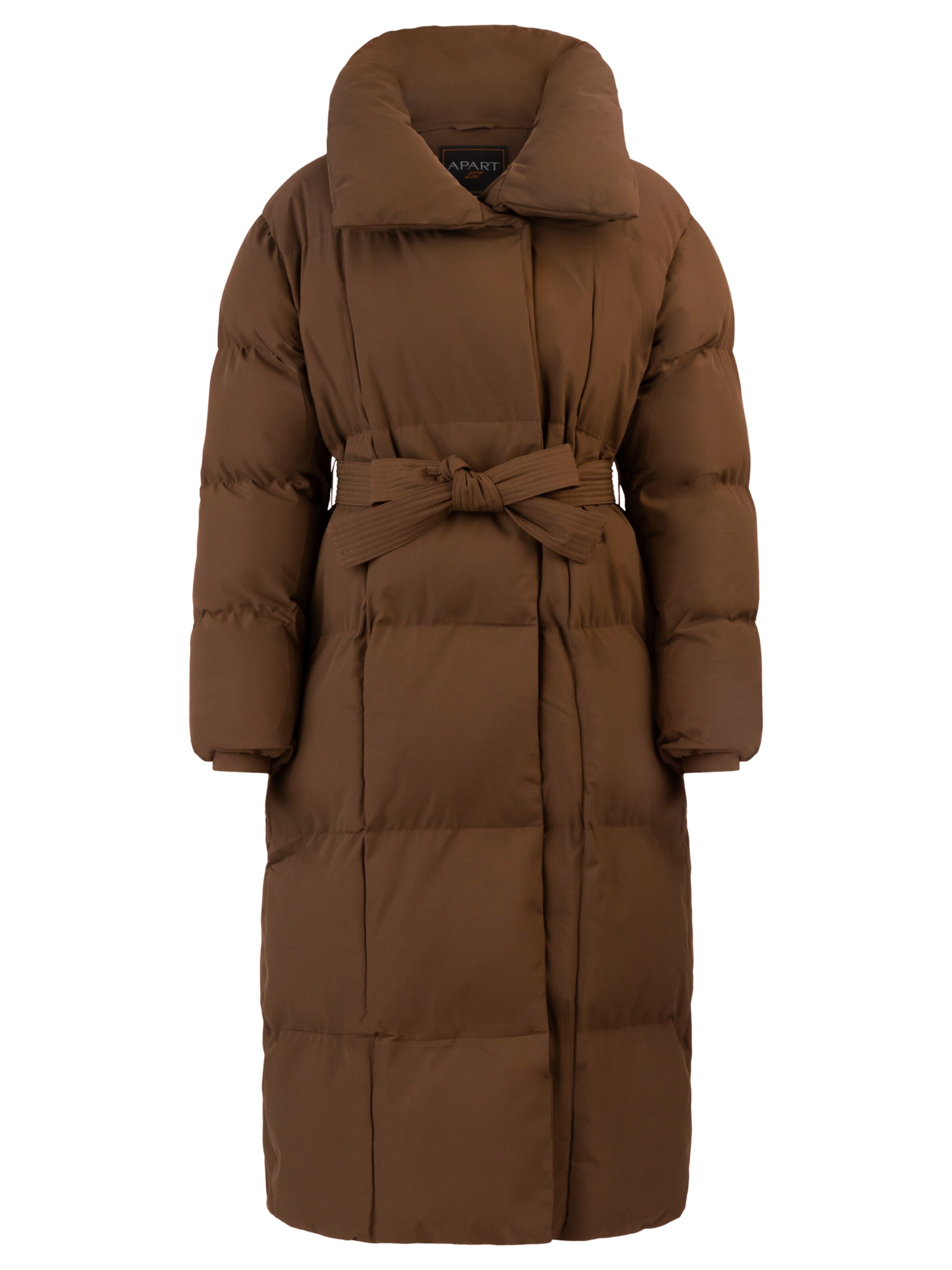 APART Winter Coat in Brown: front