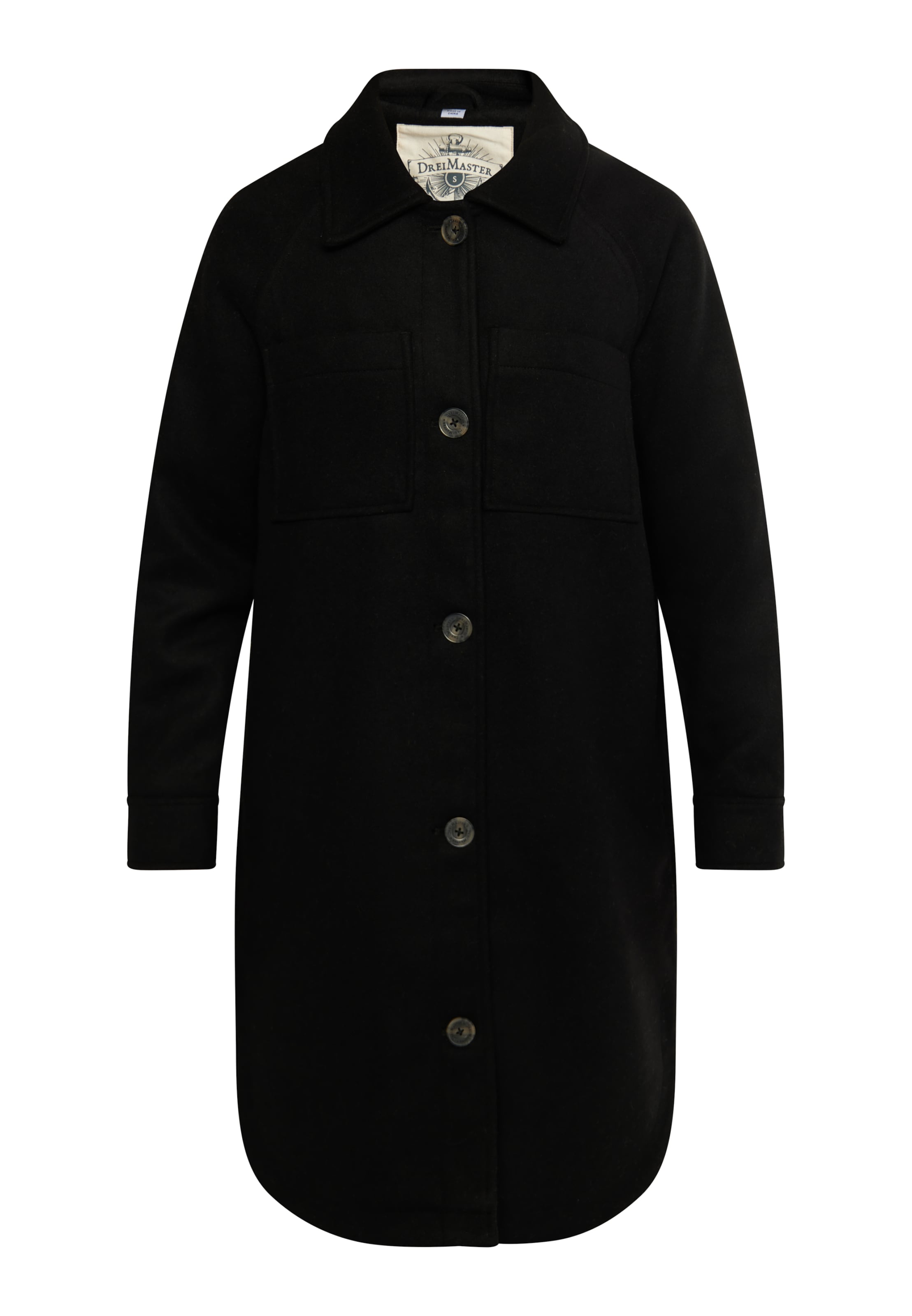 DreiMaster Vintage Between-seasons coat in Black: front