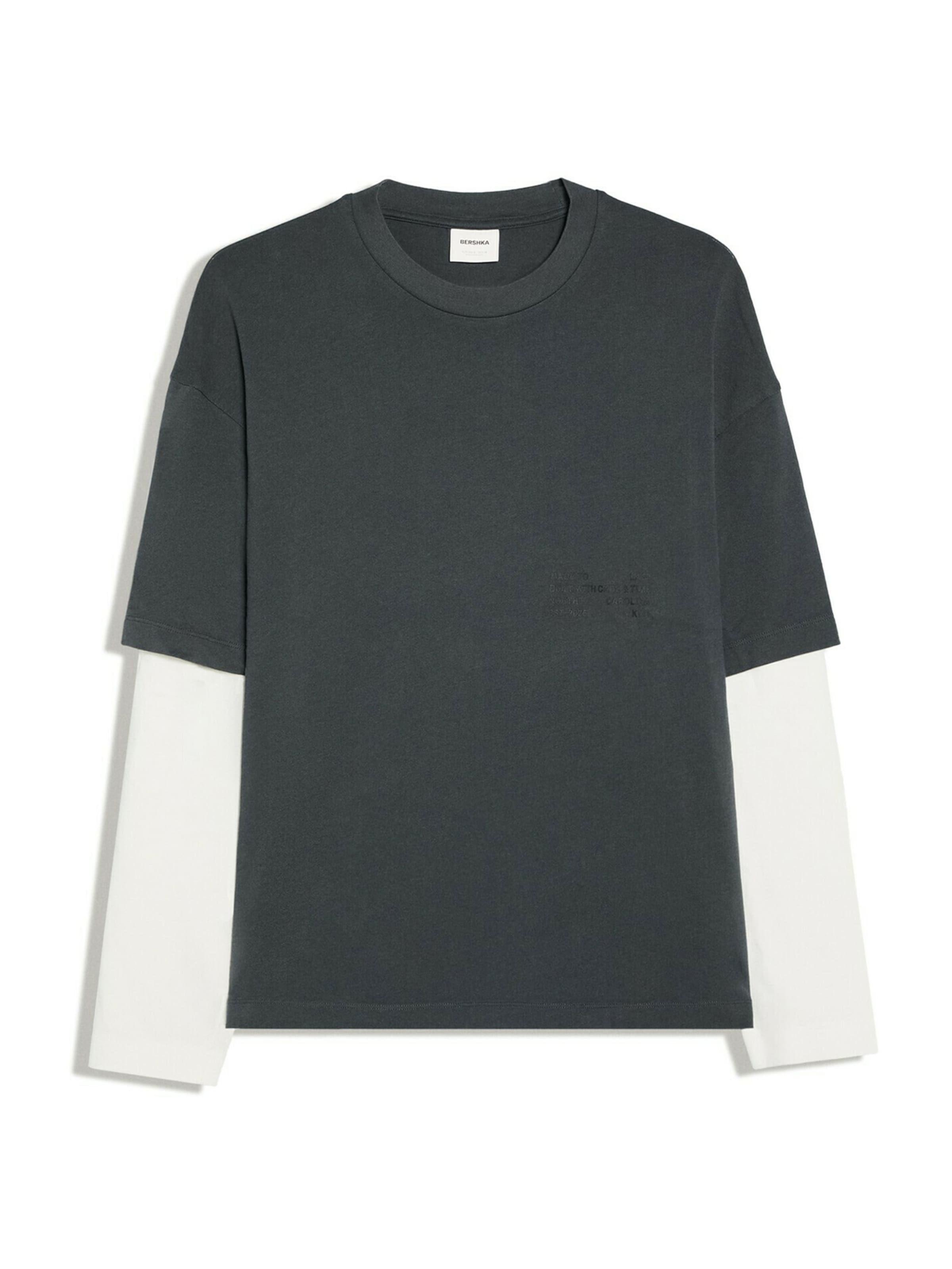 Bershka Póló - szürke: elől