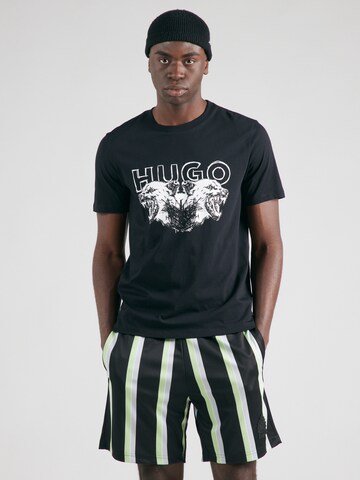 HUGO T-Shirt 'Durro' in Schwarz: Vorderseite