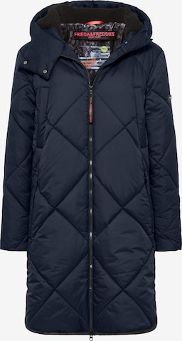 Frieda & Freddies NY Mantel 'Richelle' in Blau: Vorderseite