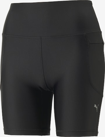 PUMA Skinny Workout Pants in Black: front