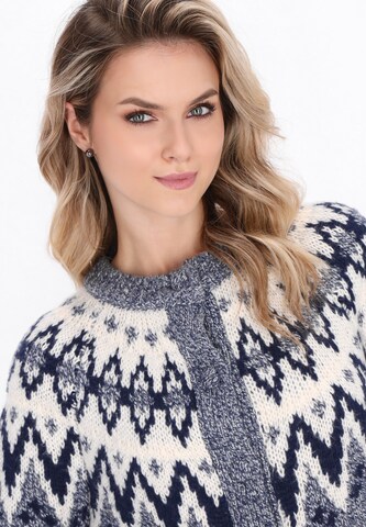DreiMaster Vintage Knitted coat 'Vintage' in Blue