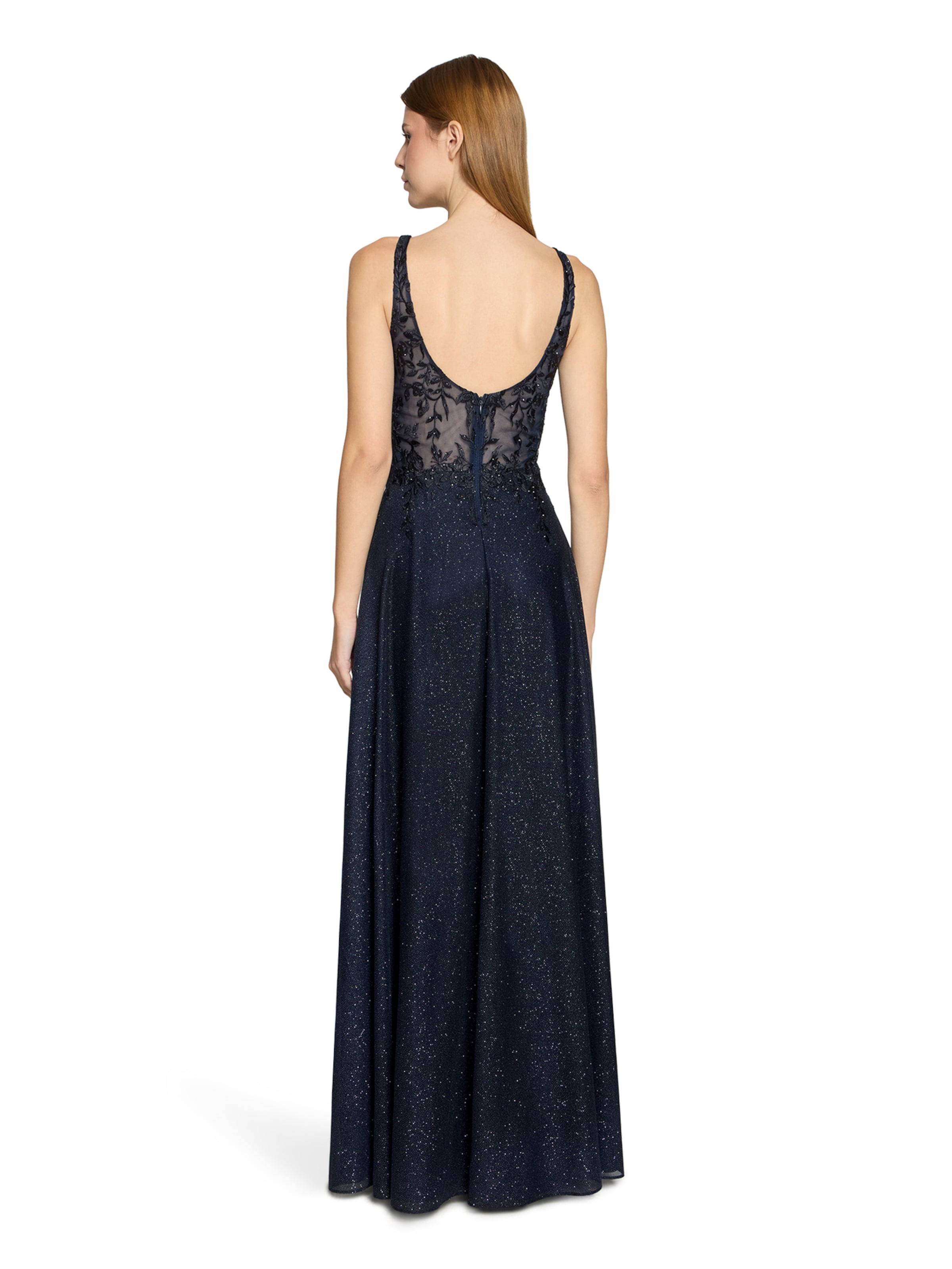 Vera Mont Abendkleid im Glitzer-Look in Blau