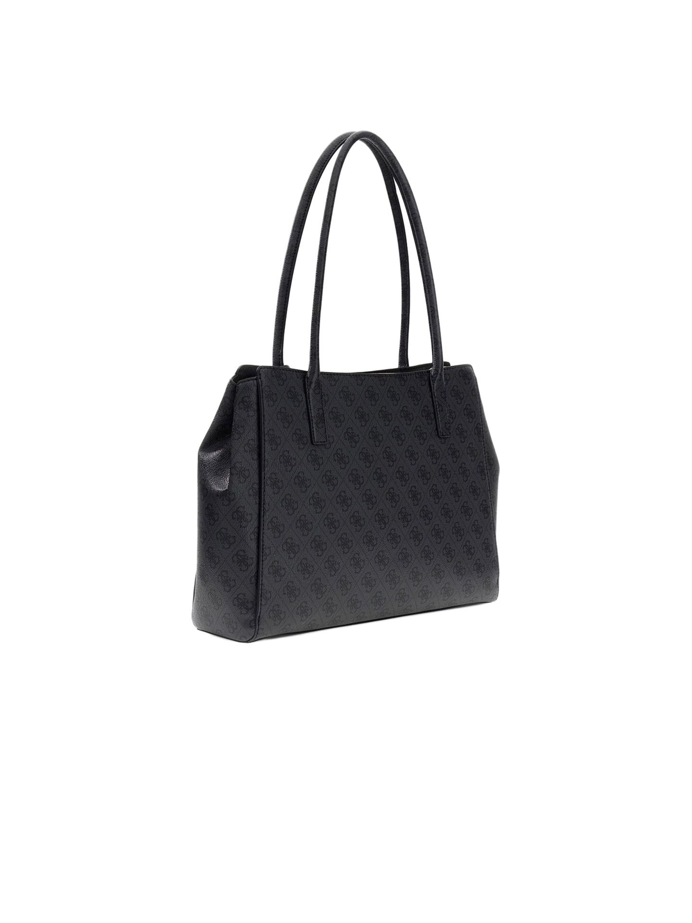 GUESS Schultertasche 'Leona'‌‌‌‌‌ in Schwarz