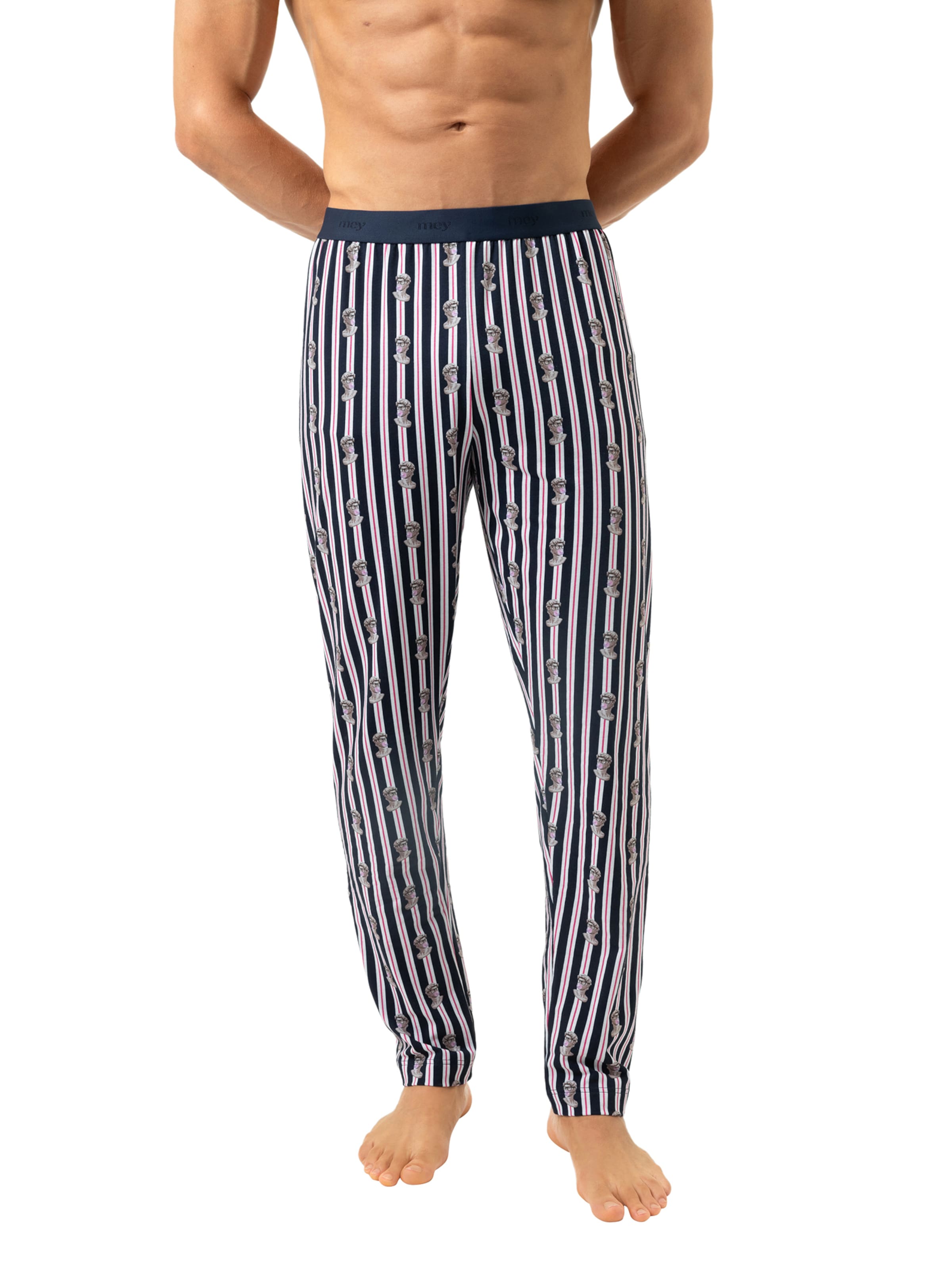 Mey Pajama pants 'Marble Muse' in Blue: front
