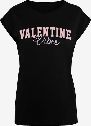 F4NT4STIC T-Shirt 'Valentinstag Valentine Vibes' in Schwarz: Vorderseite