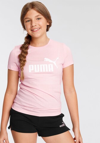 PUMA Футболка 'Essentials' в Ярко-розовый: спереди