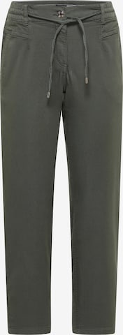 CECIL Zúžený Kalhoty se sklady v pase – zelená: přední strana