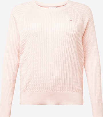 Tommy Hilfiger Curve Sweater in Pink: front